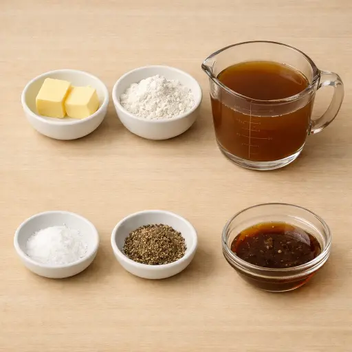 Ingredients for Traditional Pan Gravy
