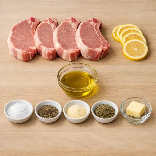 Ingredients for Traditional Pan-Seared Pork Chops