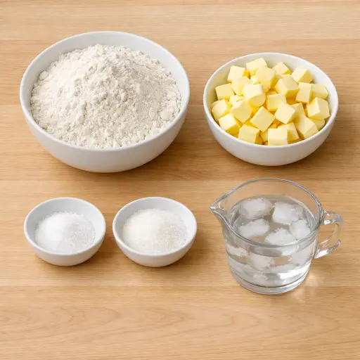 Ingredients for Traditional Pastry Dough