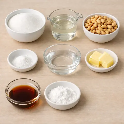 Ingredients for Traditional Peanut Brittle