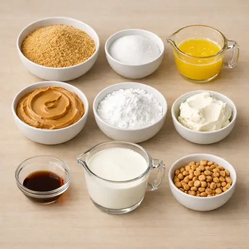 Ingredients for Traditional Peanut Butter Pie