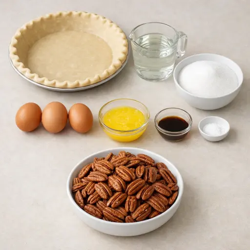 Ingredients for Traditional Pecan Pie