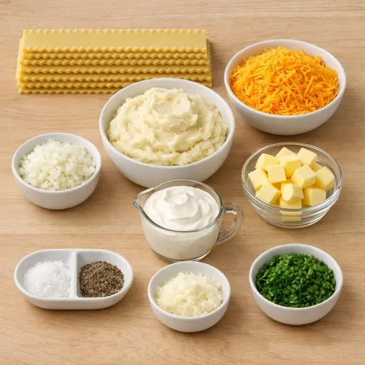 Ingredients for Traditional Pierogi Casserole