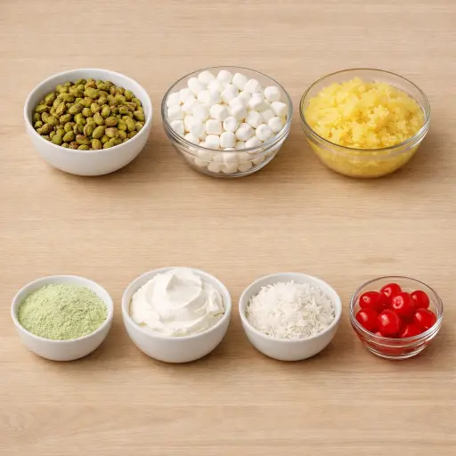 Ingredients for Traditional Pistachio Delight Salad