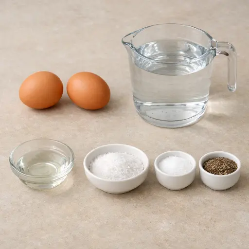 Ingredients for Traditional Poached Eggs