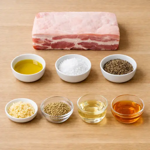 Ingredients for Traditional Pork Belly Delight