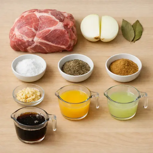 Ingredients for Traditional Pork Carnitas