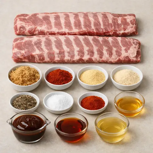Ingredients for Traditional Pork Ribs