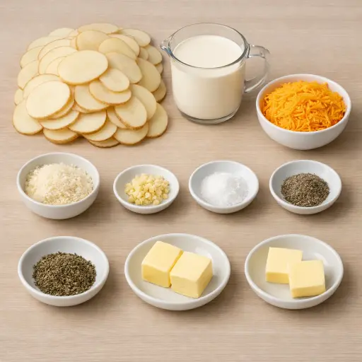 Ingredients for Traditional Potato Bake