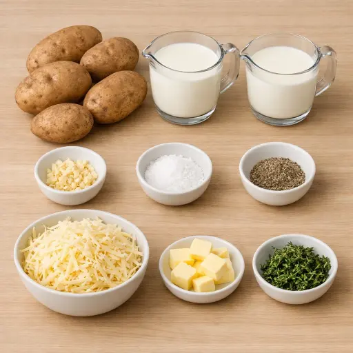 Ingredients for Traditional Potato Gratin