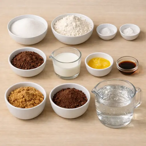 Ingredients for Traditional Pudding Cake