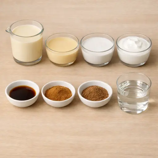 Ingredients for Traditional Puerto Rican Coquito