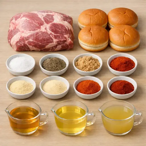 Ingredients for Traditional Pulled Pork