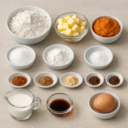 Ingredients for Traditional Pumpkin Scones
