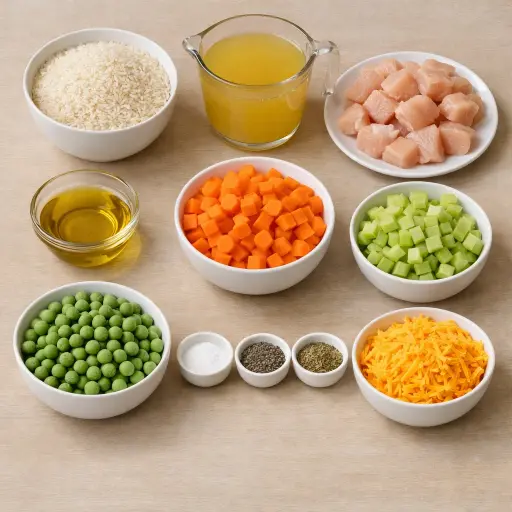 Ingredients for Traditional Rice Delight Casserole
