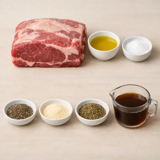 Ingredients for Traditional Roast Beef