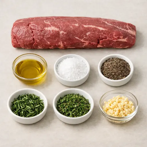 Ingredients for Traditional Roast Beef Tenderloin