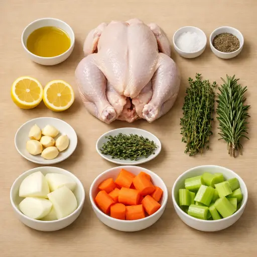Ingredients for Traditional Roast Chicken