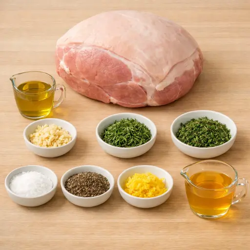Ingredients for Traditional Roast Fresh Ham
