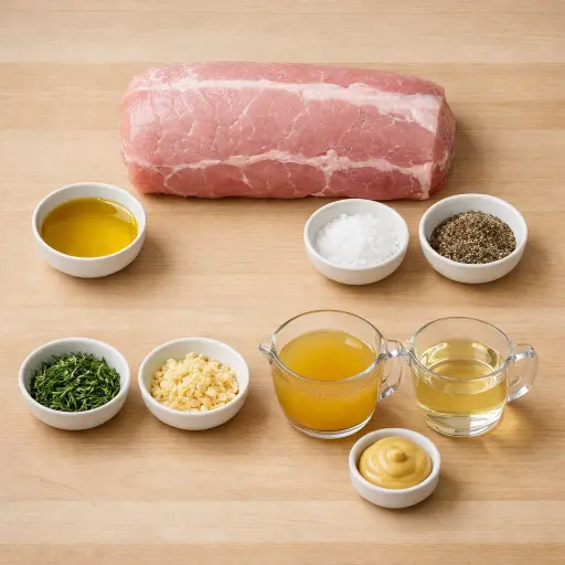 Ingredients for Traditional Roast Loin of Pork