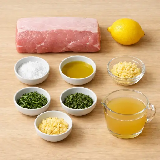 Ingredients for Traditional Roast Pork Loin