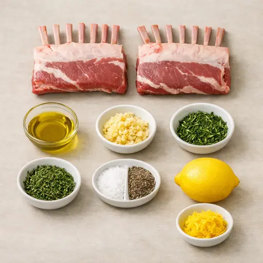 Ingredients for Traditional Roast Rack of Lamb