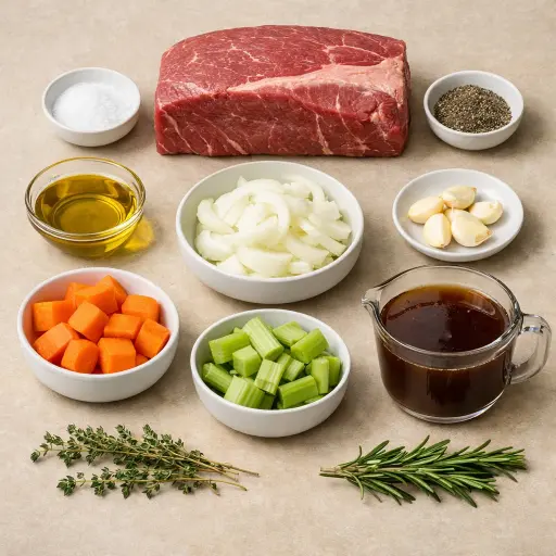 Ingredients for Traditional Roast Sirloin of Beef