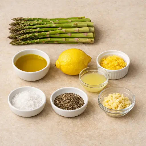 Ingredients for Traditional Roasted Asparagus