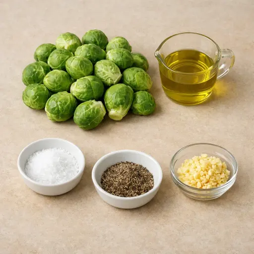 Ingredients for Traditional Roasted Brussels Sprouts