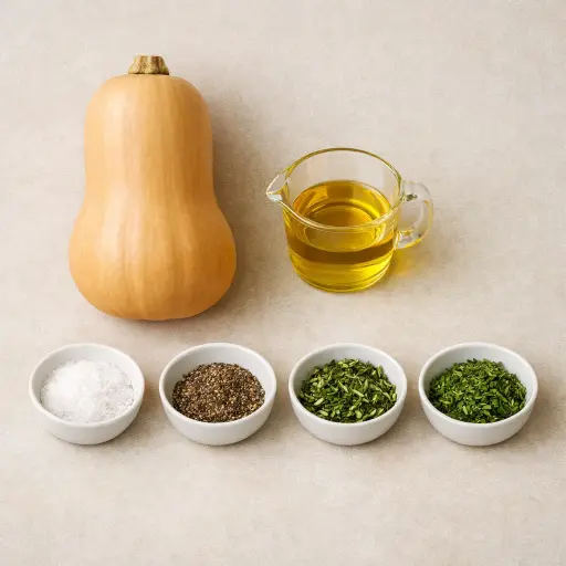 Ingredients for Traditional Roasted Butternut Squash