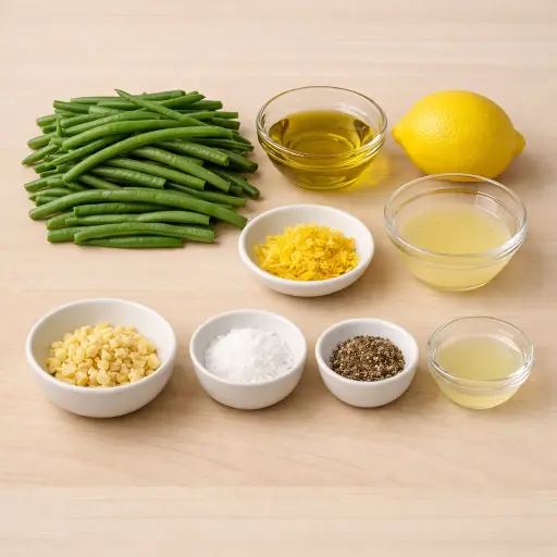 Ingredients for Traditional Roasted Green Beans