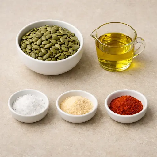 Ingredients for Traditional Roasted Pumpkin Seeds