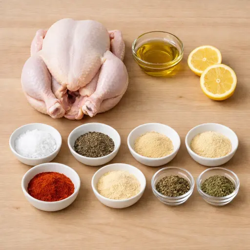 Ingredients for Traditional Rotisserie Chicken