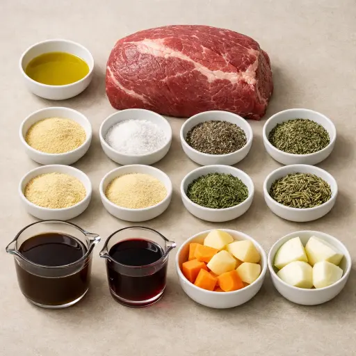 Ingredients for Traditional Rump Roast