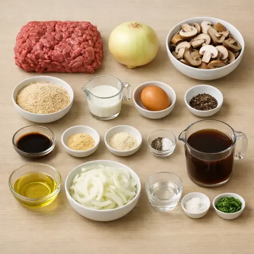 Ingredients for Traditional Salisbury Steak