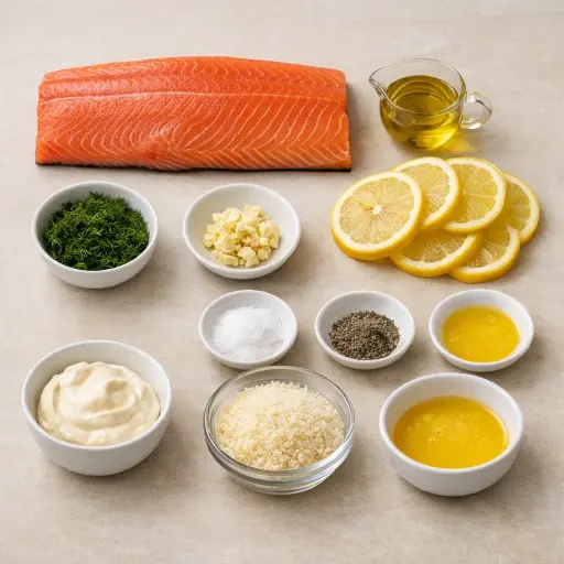 Ingredients for Traditional Salmon Bake