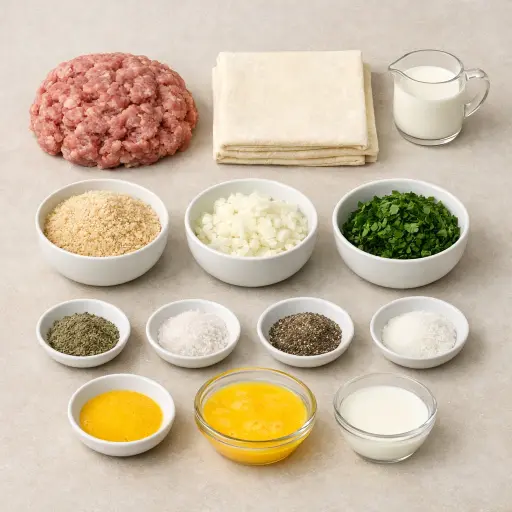 Ingredients for Traditional Sausage Rolls