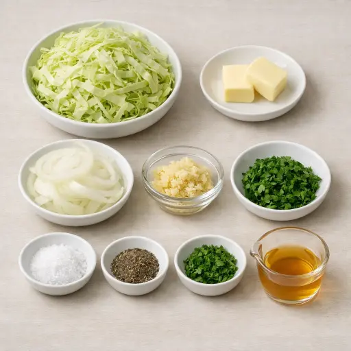 Ingredients for Traditional Sautéed Cabbage