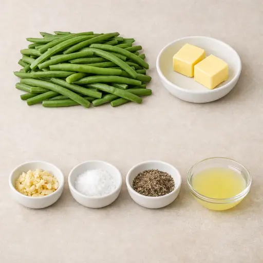 Ingredients for Traditional Sautéed Green Beans
