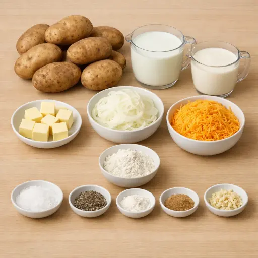 Ingredients for Traditional Scalloped Potatoes
