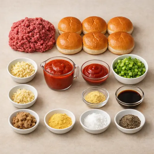 Ingredients for Traditional Sloppy Joes