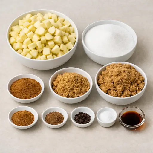 Ingredients for Traditional Slow-Cooked Apple Butter