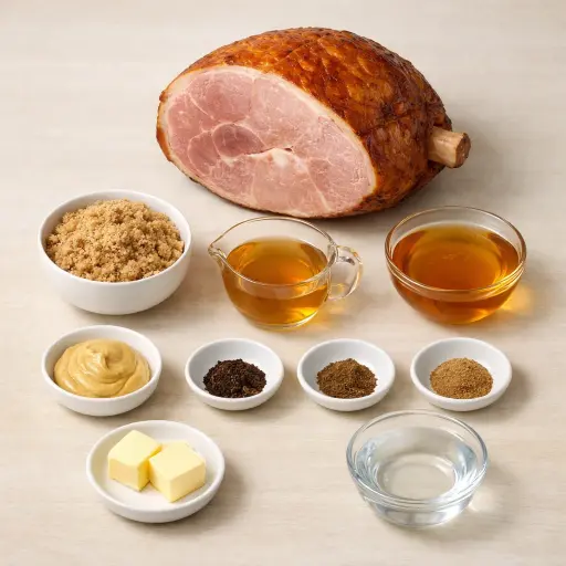 Ingredients for Traditional Slow Cooked Ham