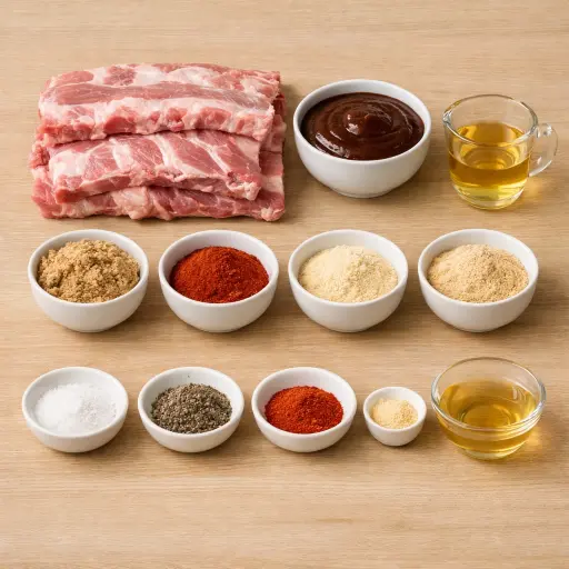 Ingredients for Traditional Slow Cooked Ribs