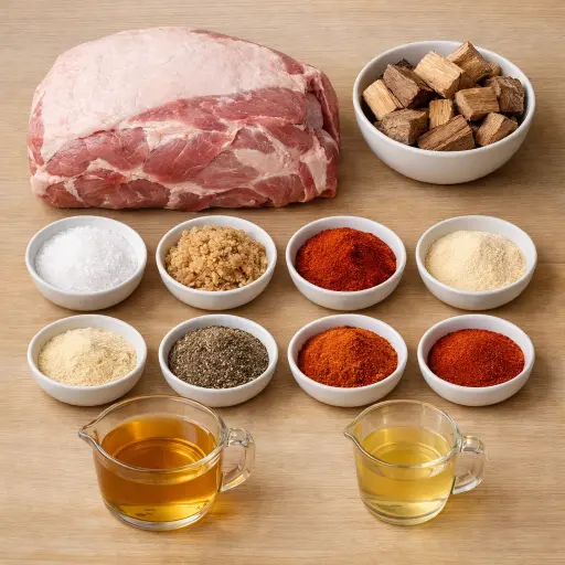 Ingredients for Traditional Smoked Pork Shoulder