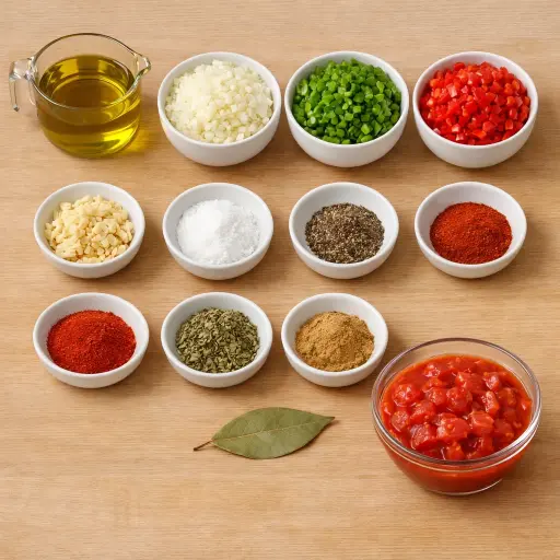 Ingredients for Traditional Sofrito