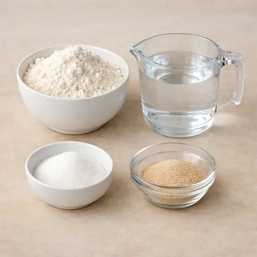 Ingredients for Traditional Sourdough Starter