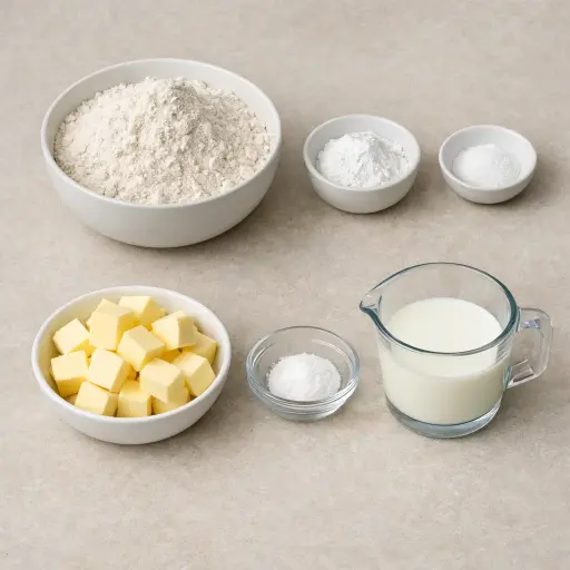 Ingredients for Traditional Southern Biscuits