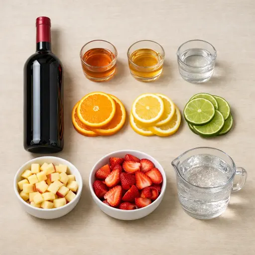 Ingredients for Traditional Spanish Sangria