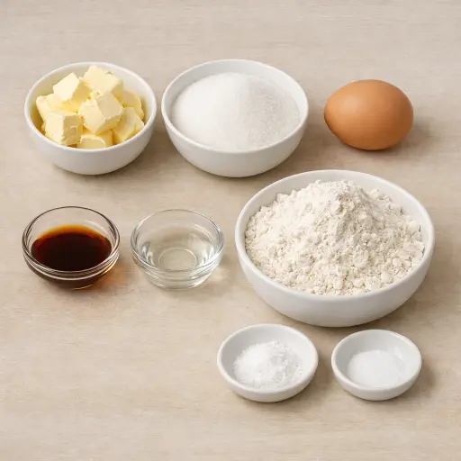 Ingredients for Traditional Spritz Cookies
